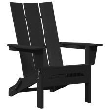 vidaXL összecsukható Adirondack szék fekete 74,5x80,5x90 cm HDPE (42006619) kerti bútor