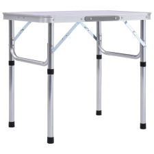 vidaXL összecsukható fehér alumínium kempingasztal 60 x 45 cm kemping felszerelés