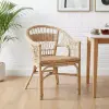  vidaXL Összecsukható Szék Természetes 60 x 60 x 81 cm Rattan