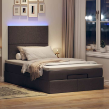 vidaXL Ottomán ágykeret matraccal sötétbarna 120x200cm anyaggal ágy és ágykellék