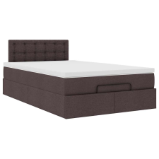 vidaXL Ottomán ágykeret matraccal sötétbarna 120x200cm anyaggal (3311618) ágy és ágykellék
