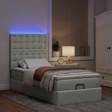 vidaXL Ottomán ágykeret matracokkal világosszürke 80x200cm bársony ágy és ágykellék