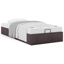 vidaXL Ottomán sötétbarna szövet ágykeret matrac nélkül 100x200 cm (3310857) ágy és ágykellék