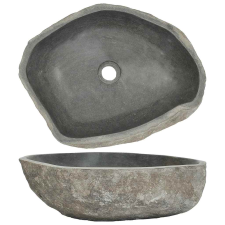 vidaXL ovális folyami kő mosdókagyló (45-53) x (34-41) cm (146214) szaniter