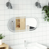 vidaXL ovális LED-es fürdőszobai tükör 80 x 35 cm
