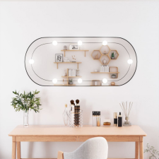 vidaXL ovális üveg falitükör LED fényekkel 40 x 90 cm bútor