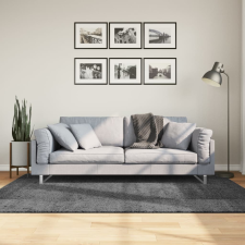 vidaXL OVIEDO antracitszürke rövid szálú szőnyeg 140 x 200 cm lakástextília