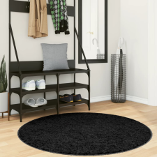 vidaXL OVIEDO fekete rövid szálú szőnyeg Ø 120 cm lakástextília
