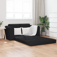 vidaXL Padlós Kanapé Ágy 2 az 1-ben Fekete 148x71x83 cm Szövet bútor