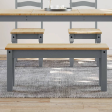 vidaXL Panama szürke tömör fenyőfa étkezőpad 105 x 30 x 45 cm bútor