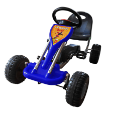 vidaXL Pedálos gokart kék lábbal hajtható járgány