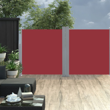 vidaXL piros behúzható oldalsó napellenző 120 x 600 cm kerti bútor