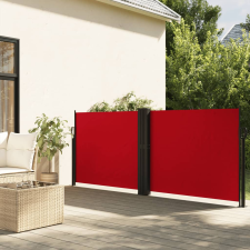 vidaXL piros behúzható oldalsó napellenző 120 x 600 cm kerti bútor