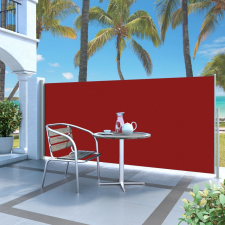 vidaXL piros behúzható oldalsó napellenző 140 x 300 cm kerti bútor