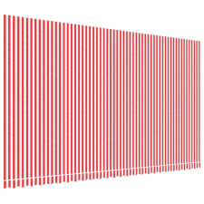 vidaXL piros és fehér csíkos pótszövet napellenzőhöz 6x3,5 m (367723) kerti bútor