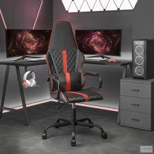 vidaXL Piros és fekete műbőr masszázs-játékszék forgószék