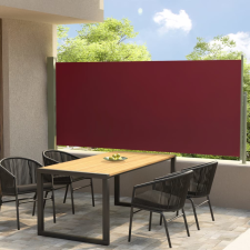 vidaXL piros kihúzható oldalsó terasznapellenző 140 x 300 cm kerti bútor