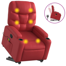 vidaXL piros műbőr dönthető masszázs- és állófotel (3204670) masszázsfotel