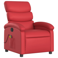 vidaXL piros műbőr dönthető masszázsfotel (371725) masszázsfotel