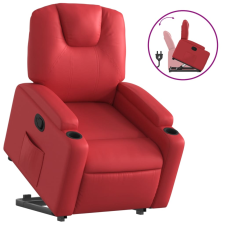 vidaXL piros műbőr felállást segítő dönthető fotel (3204435) bútor