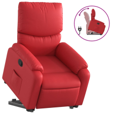 vidaXL piros műbőr felállást segítő dönthető fotel (3204891) bútor