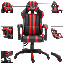 vidaXL piros műbőr gamer szék (20209) forgószék