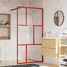 vidaXL piros zuhanyfal átlátszó ESG üveggel 100 x 195 cm kád, zuhanykabin
