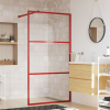 vidaXL piros zuhanyfal átlátszó ESG üveggel 115 x 195 cm