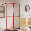 vidaXL piros zuhanyfal átlátszó ESG üveggel 140 x 195 cm