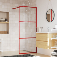 vidaXL piros zuhanyfal átlátszó ESG üveggel 90 x 195 cm kád, zuhanykabin