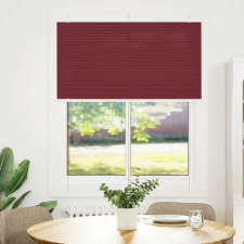 vidaXL pliszírozott redőny Bordeaux piros 110x100 cm szövetszélesség (4015230) lakástextília