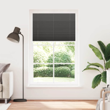 vidaXL pliszírozott redőny fekete 115x200 cm szövetszélesség 114,4 cm (4015163) lakástextília