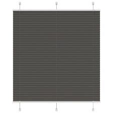 vidaXL pliszírozott redőny fekete 120x150 cm szövetszélesség 119,4 cm lakástextília
