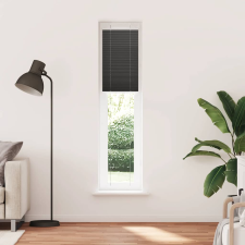 vidaXL pliszírozott redőny fekete 40x200 cm szövetszélesség 39,4 cm (4015148) redőny
