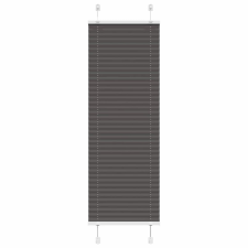 vidaXL pliszírozott redőny fekete 45x150 cm szövetszélesség 44,4 cm redőny