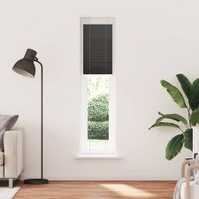vidaXL pliszírozott redőny fekete 45x200 cm szövetszélesség 44,4 cm (4015149) redőny