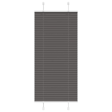 vidaXL pliszírozott redőny fekete 55x100 cm szövetszélesség 54,4 cm lakástextília