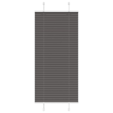 vidaXL pliszírozott redőny fekete 65x100 cm szövetszélesség 64,4 cm lakástextília