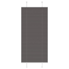 vidaXL pliszírozott redőny fekete 65x150 cm szövetszélesség 64,4 cm lakástextília