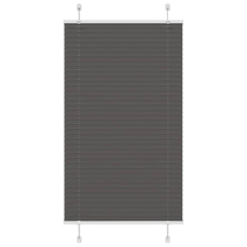 vidaXL pliszírozott redőny fekete 70x150 cm szövetszélesség 69,4 cm lakástextília
