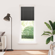 vidaXL pliszírozott redőny fekete 70x200 cm szövetszélesség 69,4 cm (4015154) lakástextília
