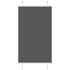 vidaXL pliszírozott redőny fekete 80x100 cm szövetszélesség 79,4 cm redőny