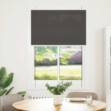 vidaXL pliszírozott redőny fekete 90x100 cm szövetszélesség 89,4 cm (4015124) lakástextília