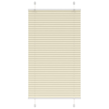 vidaXL pliszírozott redőny krém 75x100 cm szövetszélesség 74,4 cm redőny