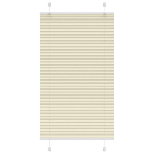 vidaXL pliszírozott redőny krém 75x150 cm szövetszélesség 74,4 cm lakástextília