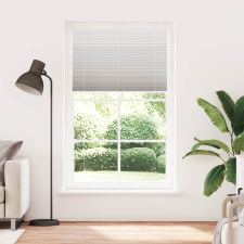vidaXL pliszírozott redőny világosszürke 115x200 cm szövetszélesség (4015367) lakástextília