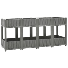 vidaXL polipropilén magaságyás 160 x 40 x 71 cm kerti tárolás