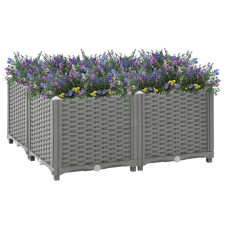 vidaXL polipropilén magaságyás 80 x 80 x 38 cm (153303) kerti tárolás