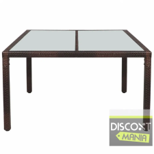 vidaXL Polyrattan kerti étkezőasztal Barna kerti bútor