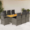 vidaXL Polyrattan Kerti Étkezőgarnitúra - 8 Fő